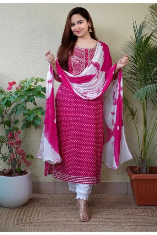 Straight Kurti With Pants